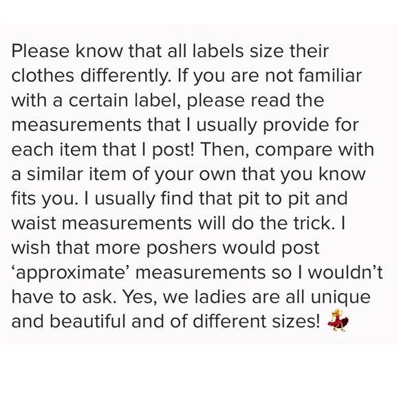 Helpful Sizing Tips & Chart👕👖👗 - Picture 3 of 11